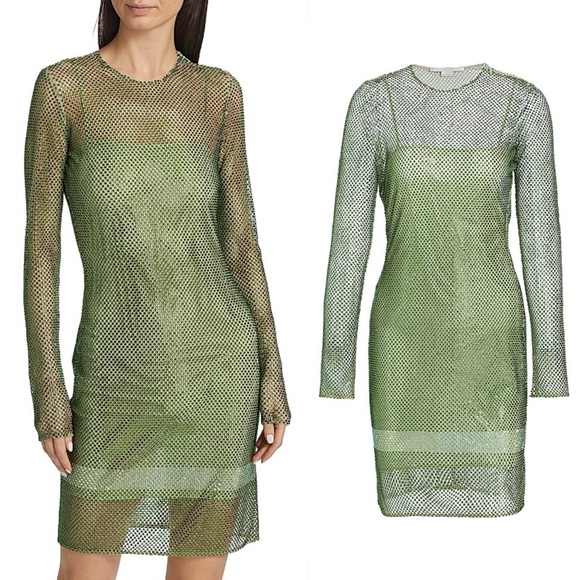 Like new Stella McCartney Netted Hot-Fixed Minidress $4,900 42 6 - Picture 1 of 10